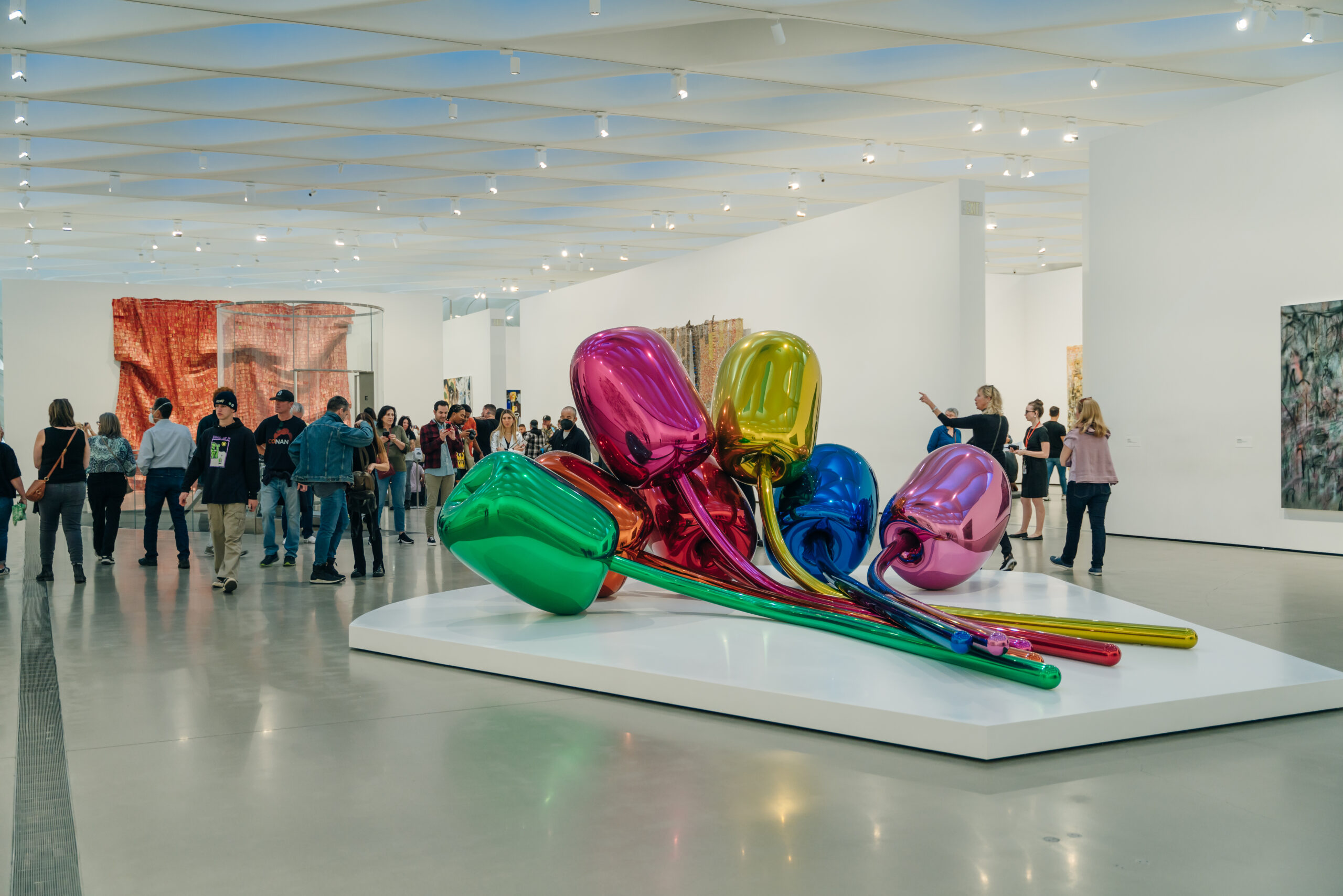 LOS ANGELES, CA - sep 2022: inside The Broad Museum in Downtown of Los Angeles . High quality photo